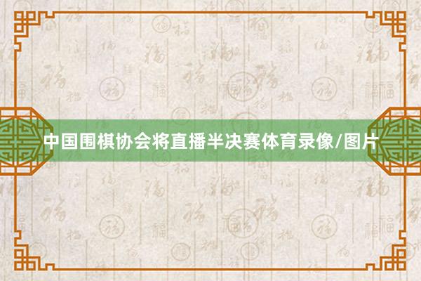 中国围棋协会将直播半决赛体育录像/图片
