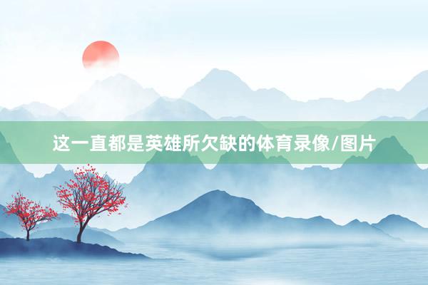 这一直都是英雄所欠缺的体育录像/图片