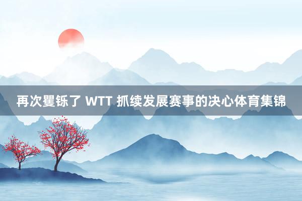 再次矍铄了 WTT 抓续发展赛事的决心体育集锦
