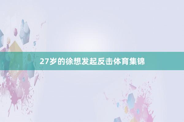 27岁的徐想发起反击体育集锦